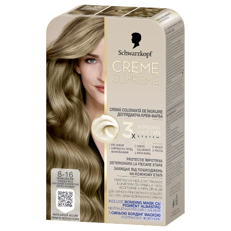 SCHWARZKOPF CREME SUPREME BOJA ZA KOSU 8-16 NATURAL ASH BLONDE
