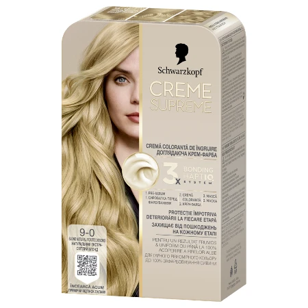 SCHWARZKOPF CREME SUPREME BOJA ZA KOSU 9-0 NATURAL LIGHT BLONDE