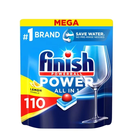 FINISH TABLETE ZA MAŠINSKO PRANJE POSUĐA 110 KOM  POWER ALL IN 1 LIMUN
