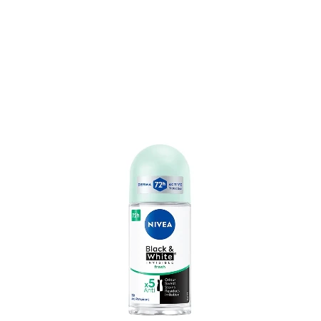 NIVEA ROLL-ON W.50ML BLACK&WHITE INVISIBLE FRESH 88670