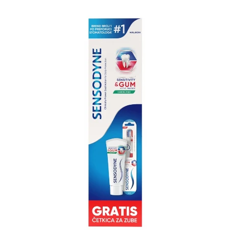 SENSODYNE DUO PACK SENSITIVITY&GUM ( PASTA 75ML + ČETKICA SOFT )
