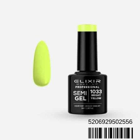 ELIXIR SEMI GEL LAK U BOJI 8ML 1033 BRIGHT YELLOW