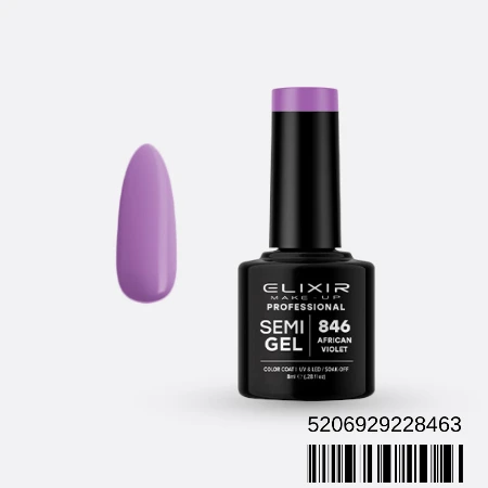 ELIXIR SEMI GEL LAK U BOJI 8ML 846 AFRICAN VIOLET