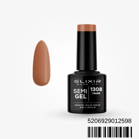 ELIXIR SEMI GEL LAK U BOJI 8ML 1308 TAUPE
