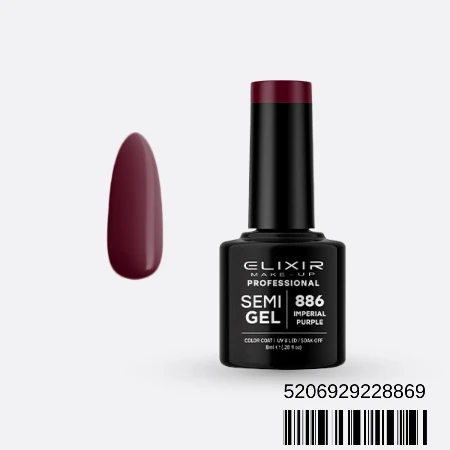 ELIXIR SEMI GEL LAK U BOJI 8ML 886 IMPERIAL PURPLE