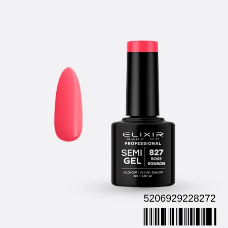 ELIXIR SEMI GEL LAK U BOJI 8ML 827 ROSE BONBON