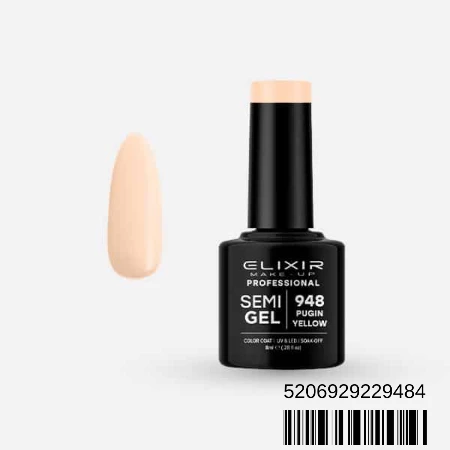 ELIXIR SEMI GEL LAK U BOJI 8ML 948 PUGIN YELLOW