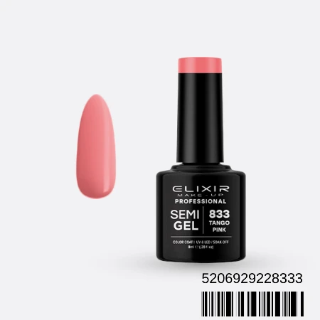 ELIXIR SEMI GEL LAK U BOJI 8ML 833 TANGO PINK