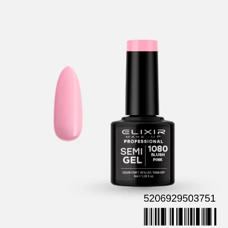 ELIXIR SEMI GEL LAK U BOJI 8ML 1080 BLUSH PINK