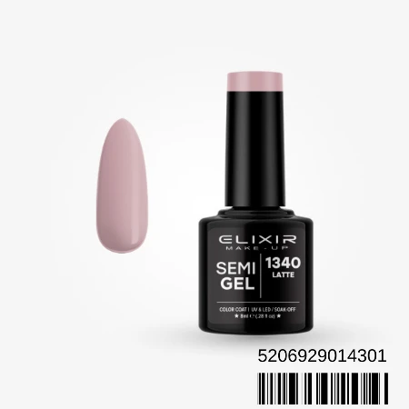 ELIXIR SEMI GEL LAK U BOJI 8ML 1340 LATTE