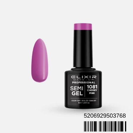 ELIXIR SEMI GEL LAK U BOJI 8ML 1081 CHERRY PINK