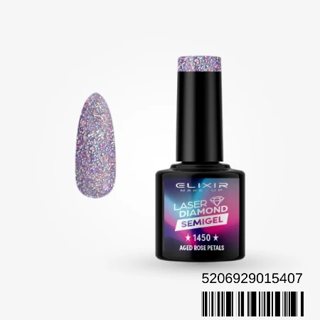 ELIXIR SEMI GEL LAK U BOJI 8ML 1450 LASER DIAMOND AGED ROSE PETALS