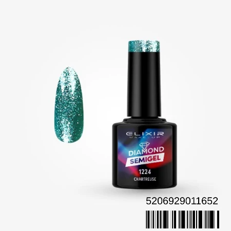 ELIXIR SEMI GEL LAK U BOJI 8ML 1224 LASER DIAMOND CHARTREUSE