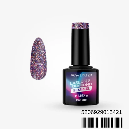 ELIXIR SEMI GEL LAK U BOJI 8ML 1452 LASER DIAMOND ROOT BEER