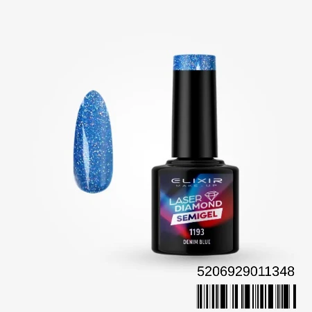 ELIXIR SEMI GEL LAK U BOJI 8ML 1193 LASER DIAMOND DENIM BLUE