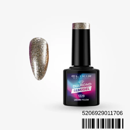 ELIXIR SEMI GEL LAK U BOJI 8ML 1229 LASER DIAMOND LAGUNA YELLOW
