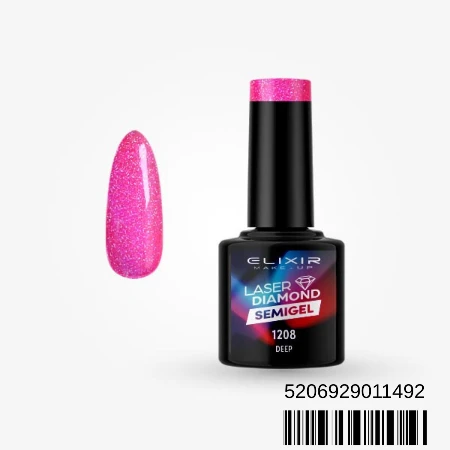 ELIXIR SEMI GEL LAK U BOJI 8ML 1208 LASER DIAMOND DEEP