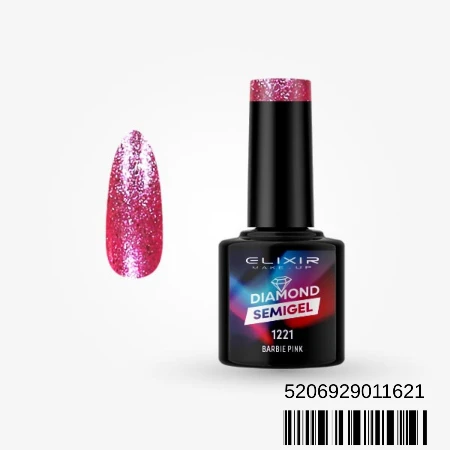 ELIXIR SEMI GEL LAK U BOJI 8ML 1221 LASER DIAMOND BARBIE PINK