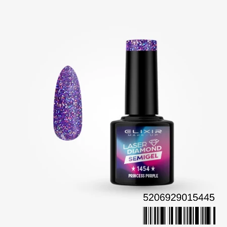 ELIXIR SEMI GEL LAK U BOJI 8ML 1454 LASER DIAMOND PRINCESS PURPLE