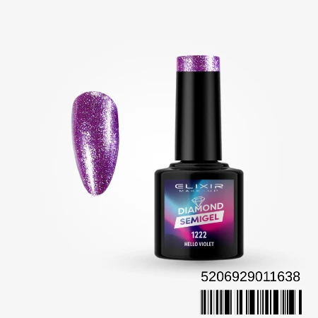 ELIXIR SEMI GEL LAK U BOJI 8ML 1222 LASER DIAMOND HELLO VIOLET