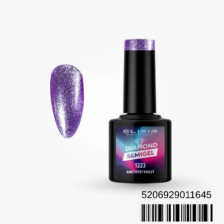 ELIXIR SEMI GEL LAK U BOJI 8ML 1223 LASER DIAMOND AMETHYST VIOLET