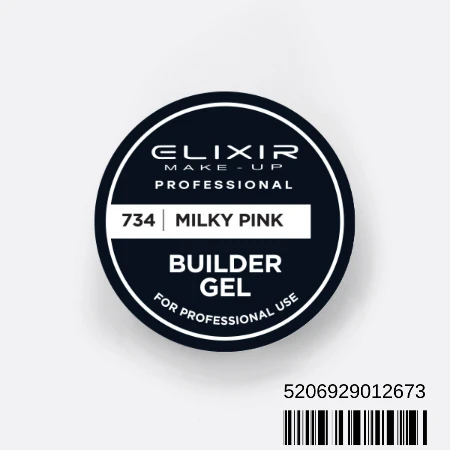 ELIXIR BUILDER GEL 30G 734 MILKY PINK