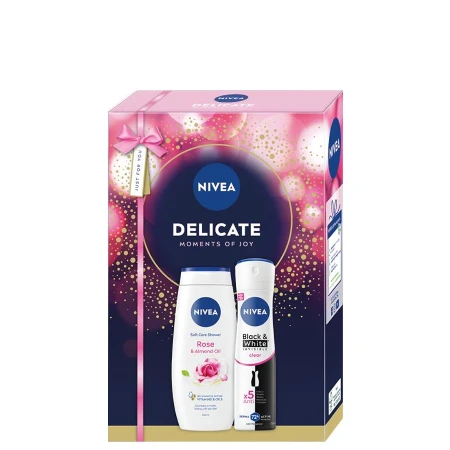 NIVEA SET W DELICATE MOMENTS OF JOY (DEO 150ML + GEL ZA TUŠIRANJE 250ML)