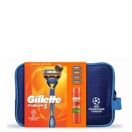 GILLETTE SET FUSION 5(BRIJAČ FUSION 5+DOPUNE 4 KOM+GEL FUSION 5 SENSITIVE 200ML)NESESER