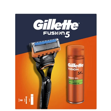 GILLETTE SET FUSION 5(BRIJAČ FUSION 5 +GEL FUSION 5 SENSITIVE 200ML)