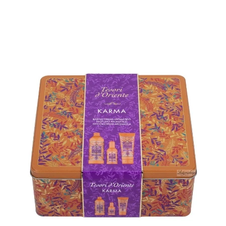 TESORI D'ORIENTE SET 24 (PARFEM 100ML+KREMA ZA TUŠIRANJE 250ML+KUPKA 500ML) METALNA KUTIJA