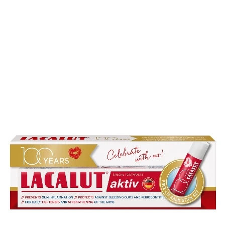 LACALUT PASTA 75ML AKTIVE + BALZAM ZA USNE