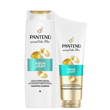 PANTENE DUO PACK PRO-V AQUA LIGHT(ŠAMPON 400ML NUTRI-PLEX+REGENERATOR 220ML 3 MIN MIRACLE)