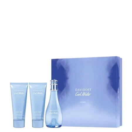 DAVIDOFF COOL WATER WOMAN SET(EDT 100ML+BODY LOTION 75ML+SHOWER GEL 75ML)210695