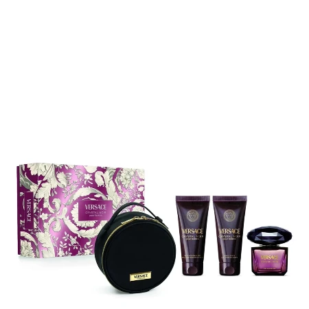 VERSACE CRYSTAL NOIR SET(EDP 90ML+BODY LOSION 100ML+SHOWER GEL 100ML+NESESER) V0706051