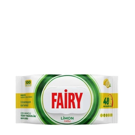 FAIRY VLAŽNE MARAMICE ZA ČIŠĆENJE 100KOM UNIVERZALNE LIMUN