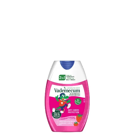 VADEMECUM PASTA 75ML 2U1 JUNIOR PINK 6+ STRAWBERRY