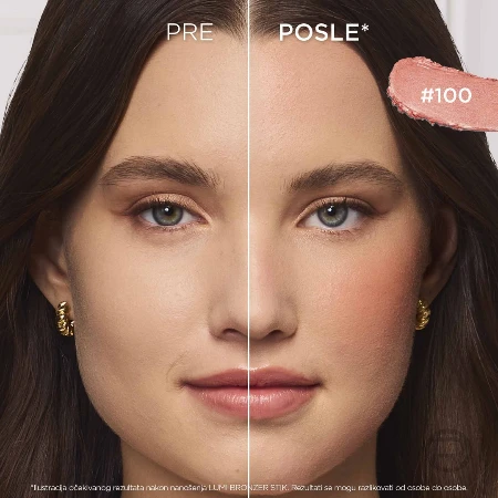 LOREAL BRONZER U STIKU LUMI 100 SUNKISSED ROSE