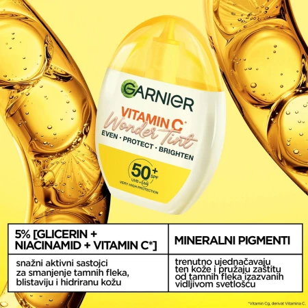 GARNIER SKIN NATURALS VITAMIN C DNEVNI TONIRANI FLUID 40ML SPF 50+ MEDIUM