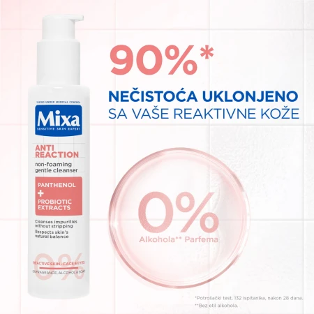 MIXA GEL ZA ČIŠĆENJE LICA 150ML ZA REAKTIVNU KOŽU