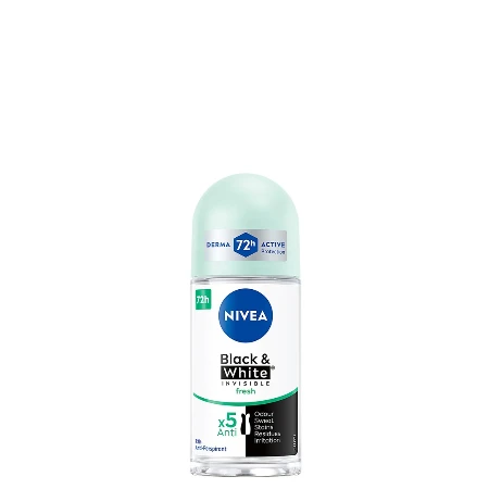 NIVEA ROLL-ON W.50ML BLACK&WHITE INVISIBLE FRESH 88670