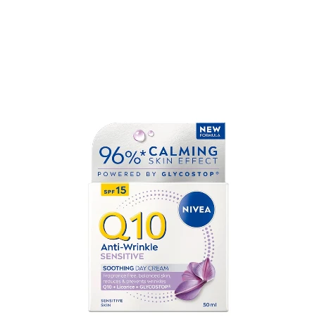NIVEA VISAGE KREMA 50ML Q10+ ANTI-WRINKLE SENSITIVE  DNEVNA SPF15 82621