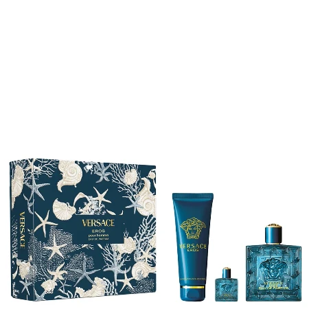 VERSACE EROS SET(EDP PARFUM 100ML+SHOWER GEL 150ML+EDP PARFUM 5ML) M