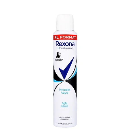 REXONA DEO 200ML W.INVISIBLE AQUA