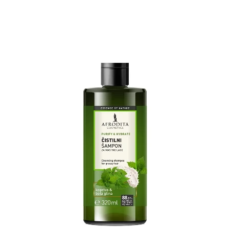 AFRODITA ESSENCE OF NATURE ŠAMPON ZA KOSU 320ML ZA MASNU KOPRIVA&BELA GLINA
