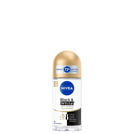 NIVEA ROLL-ON W.50ML BLACK&WHITE INVISIBLE SILKY SMOOTH 83784