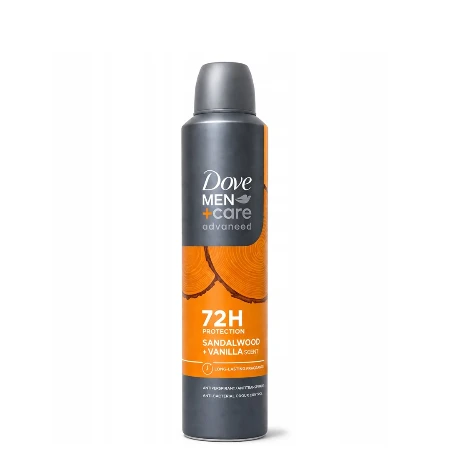 DOVE DEO MEN 250ML SANDALWOOD&VANILLA