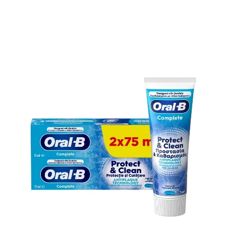 ORAL B DUO PACK PASTA 2X75ML COMPLETE PROTECT&CLEAN
