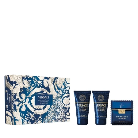 VERSACE EAU FRAICHE EXTREME POUR HOMME SET(SHOWER GEL 50ML+AFTER SHAVE BALM 50ML+ EDP 50ML)