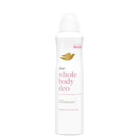 DOVE DEO 150ML WHOLE BODY RASPBERRY&ROSE