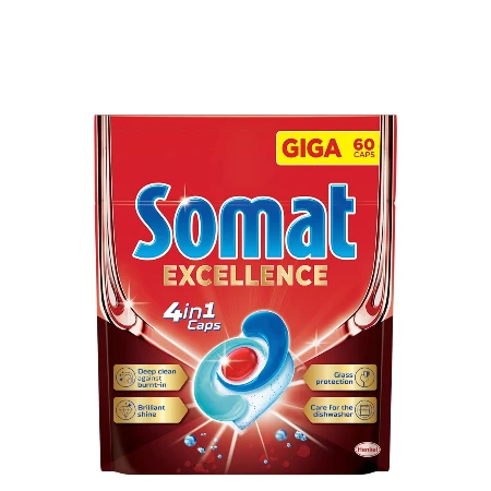 SOMAT TABLETE ZA MAŠINSKO PRANJE POSUĐA 60 KOM EXCELLENCE 4 U 1